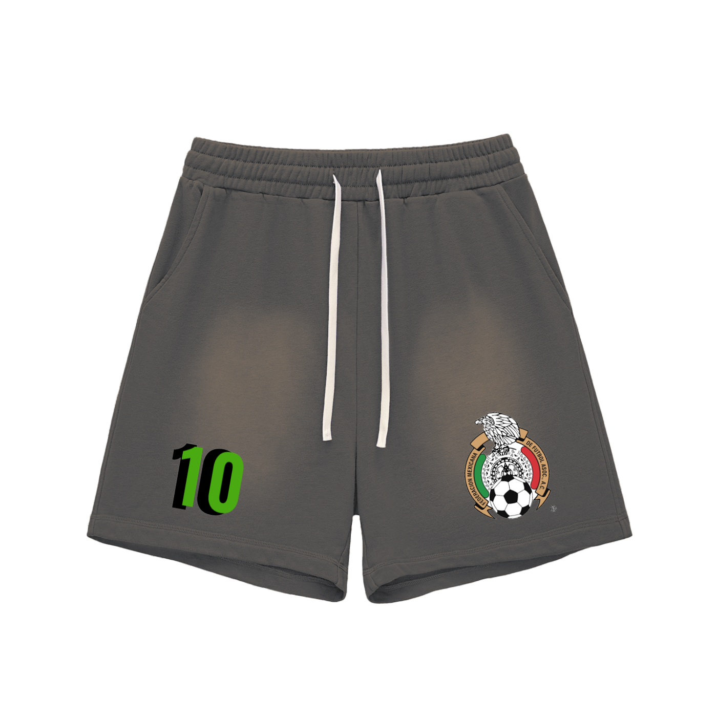 Sun Fade Raw Edge Cotton Shorts
