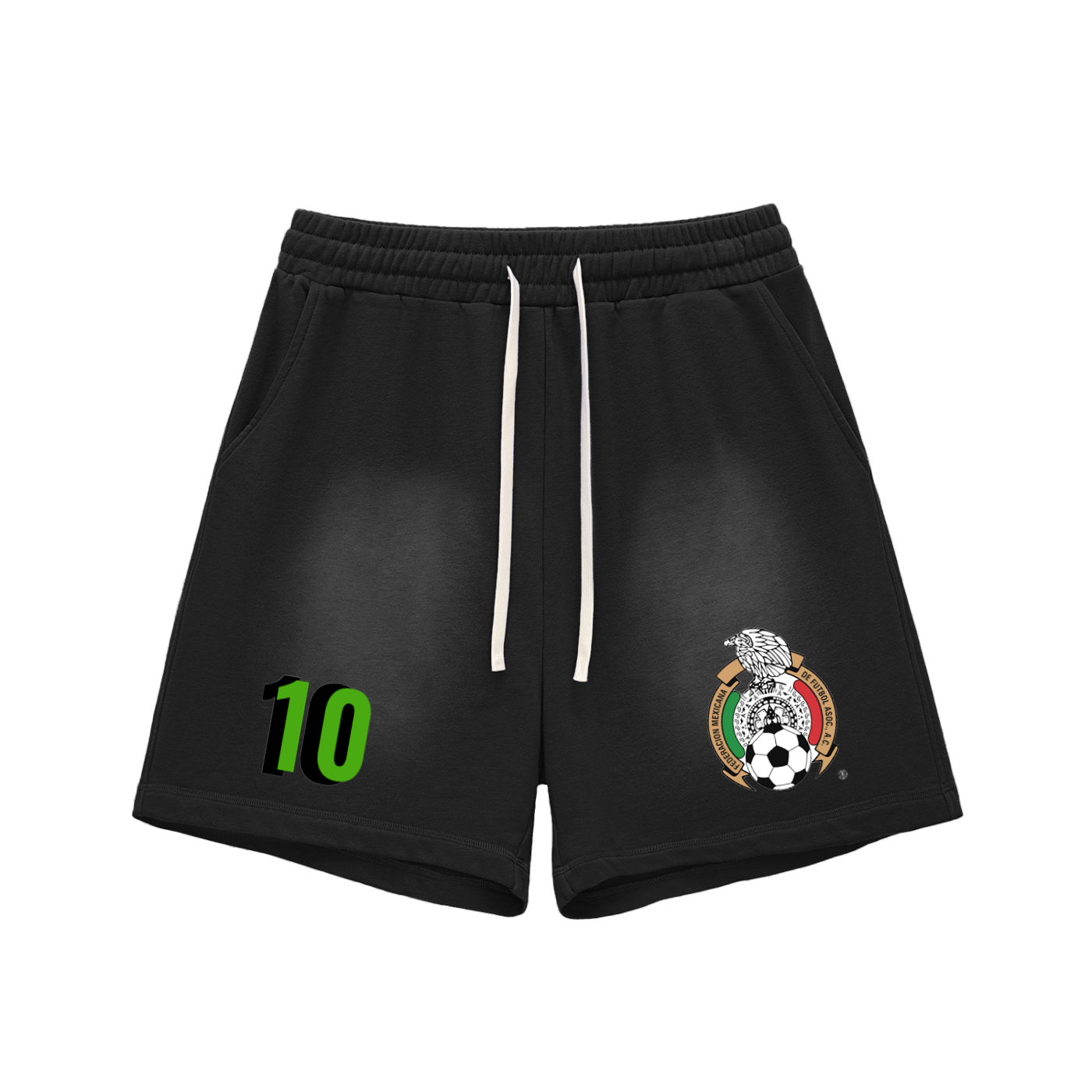 Sun Fade Raw Edge Cotton Shorts