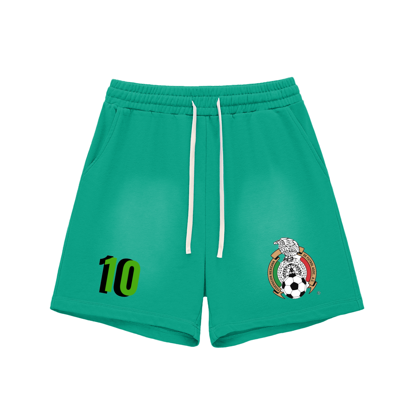 Sun Fade Raw Edge Cotton Shorts