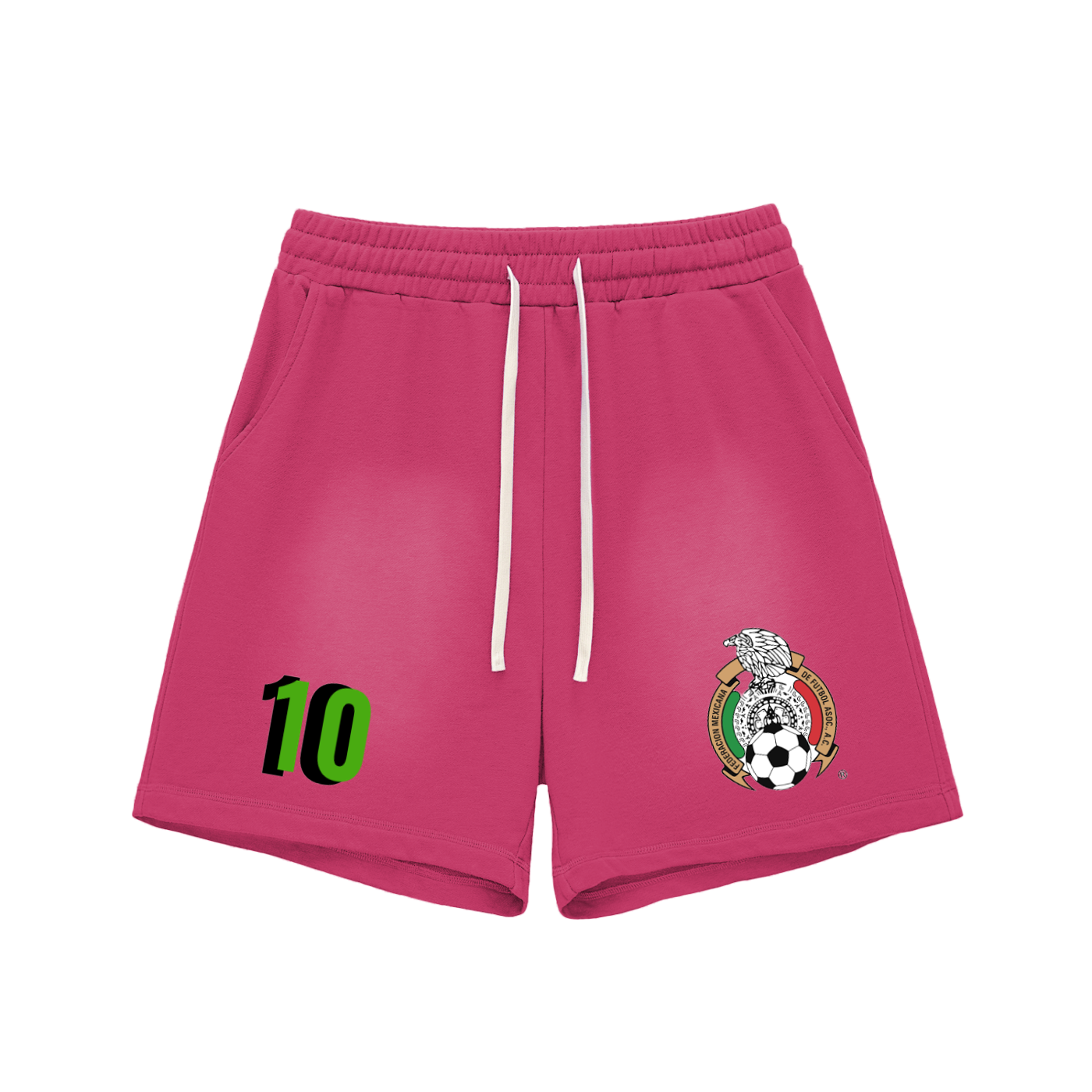 Sun Fade Raw Edge Cotton Shorts