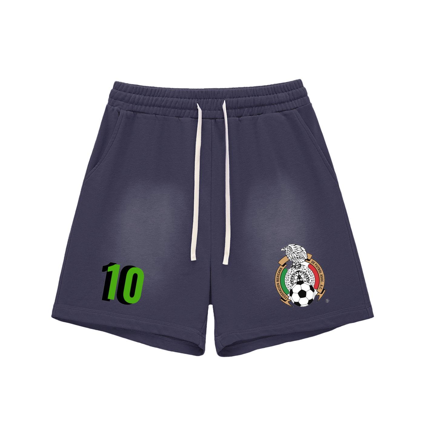 Sun Fade Raw Edge Cotton Shorts